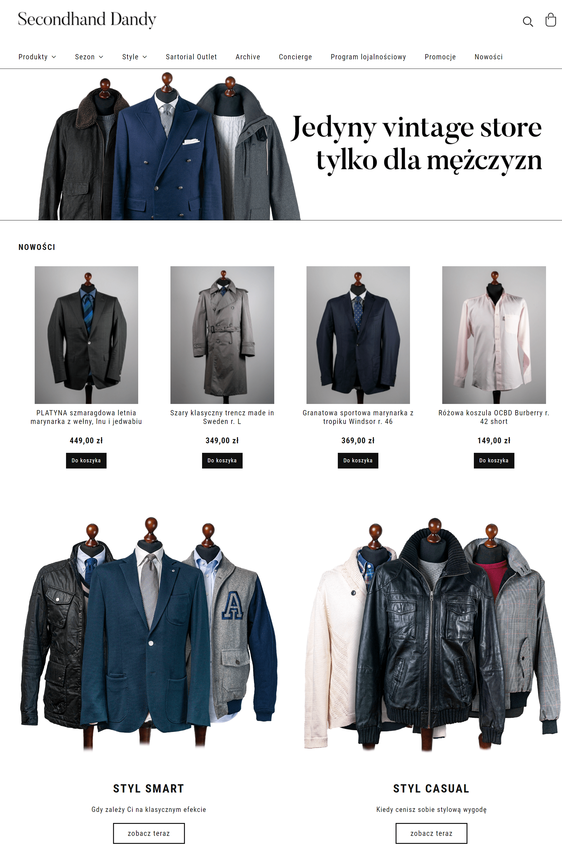 Vintage store dla mężczyzn w Polsce