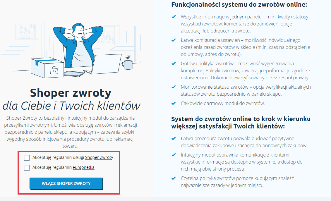 Panel administracyjny sklepu > Obsługa sklepu > Zwroty