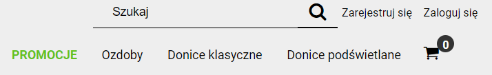 Przykład nagłówka w sklepie internetowym Shoper
