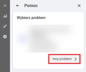 Menadżer Reklam na Facebooku > Pomoc > Kontakt > Inny problem