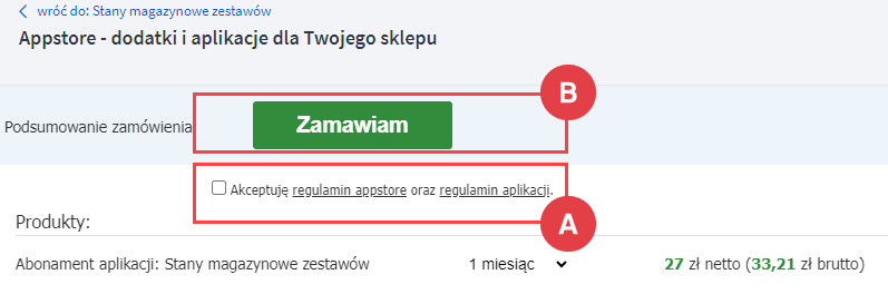 Panel administracyjny > Dodatki i integracje > Aplikacje