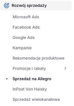 Miejsce konfiguracji integracji Shoper i Allegro Miejsce konfiguracji integracji Shoper i Allegro