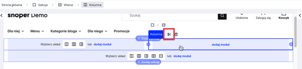 Wstawianie wierszy do kolumny