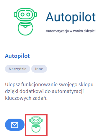 Kliknij zaznaczoną na obrazku ikonę, aby przejść do konfiguracji ustawień aplikacji