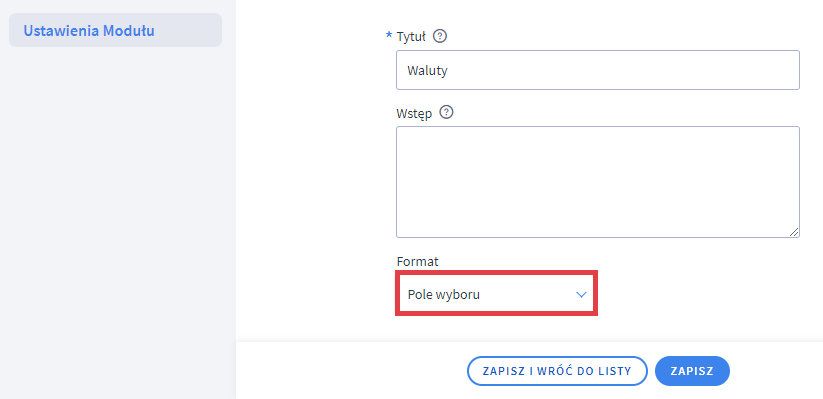 Stary konfigurator wyglądu sklepu Shoper > Dostępne moduły > Waluty > Edycja