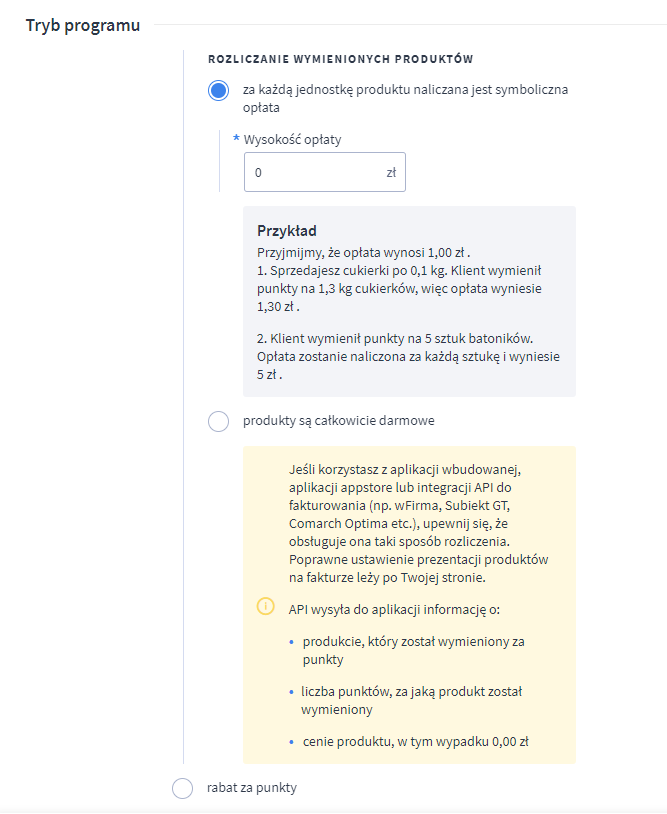 Panel administracyjny sklepu > Zwiększaj sprzedaż > Program lojalnościowy > Wymiana punktów > Rozliczanie wymienionych punktów