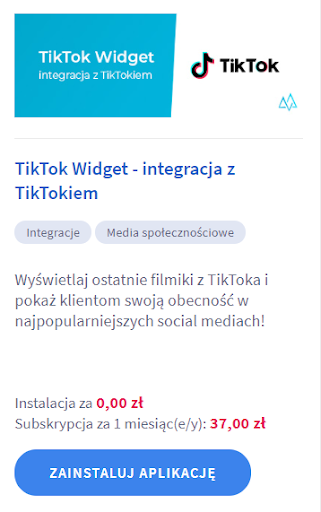 Kliknij przycisk: Zainstaluj aplikację, aby rozpocząć instalację aplikacji