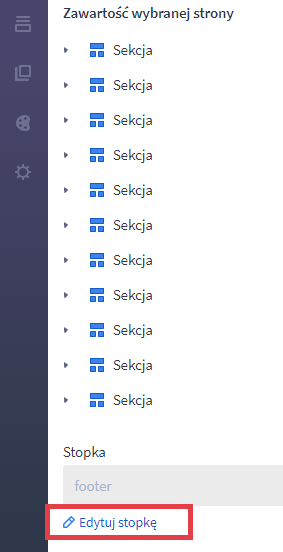 Shoper Visual Editor > Struktura strony > Edycja stopki