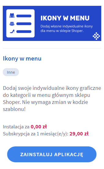 Panel administracyjny sklepu > Dodatki i integracje > Aplikacje