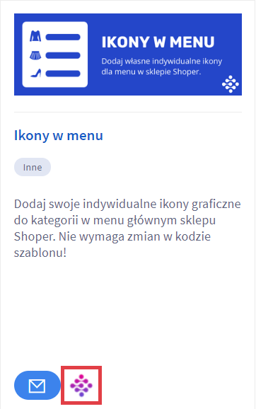 Panel administracyjny sklepu Shoper > Dodatki i integrajce > Moje aplikacje > Ikony w menu