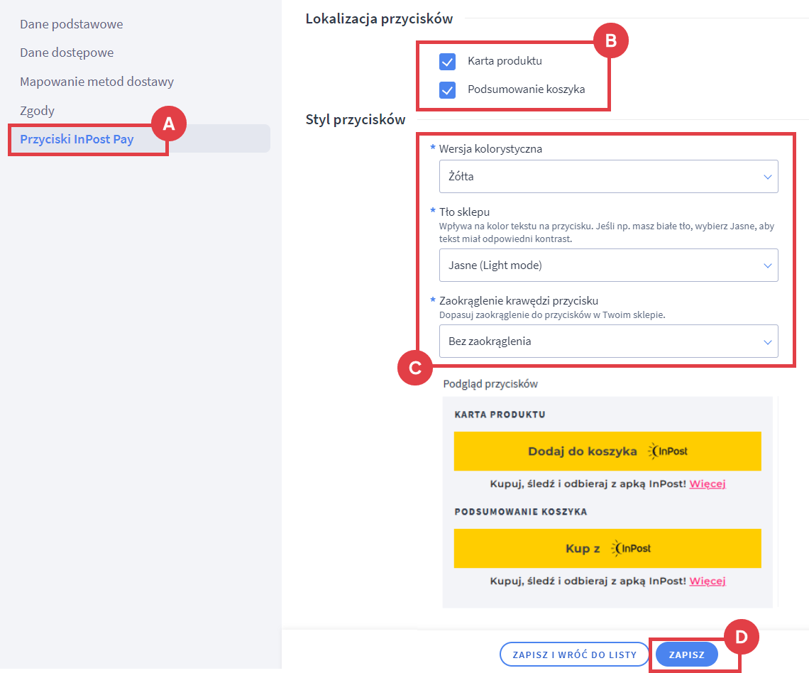 InPost Pay - Przyciski InPost Pay