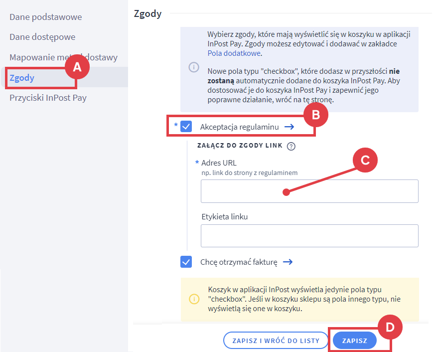 InPost Pay - Zgody