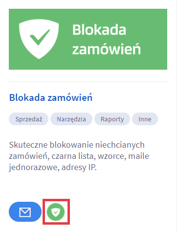 Aplikacja: Blokowanie zamówień