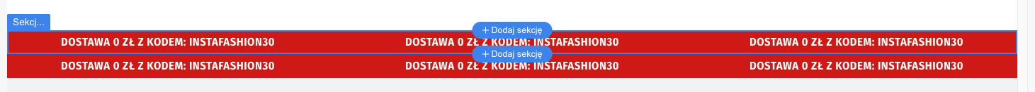 Skopiuj całą sekcję Shoper VIsual Editor > Duplikowanie elementó