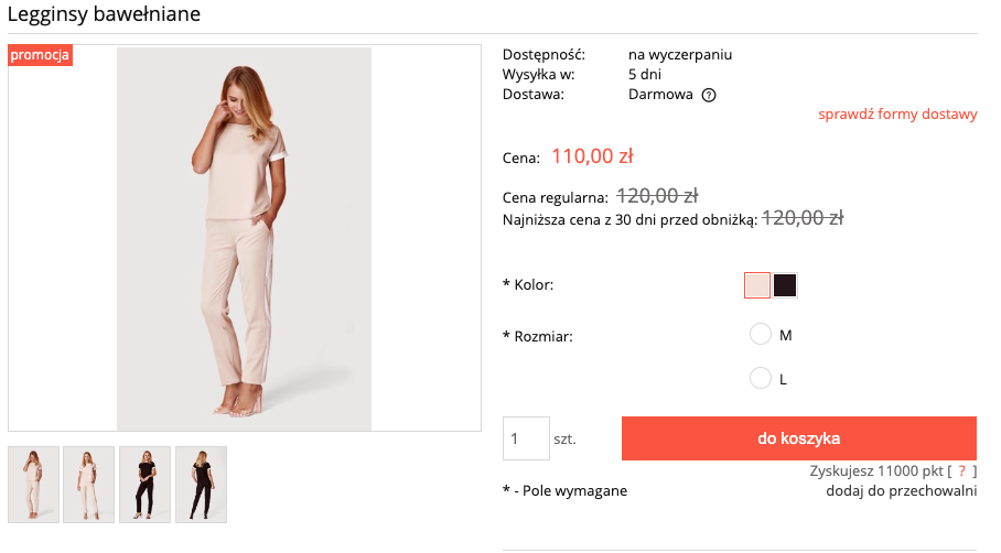 Karta produktu z programem lojalnościowym w starej wersji szablonu Karta produktu z programem lojalnościowym w starej wersji szablonu