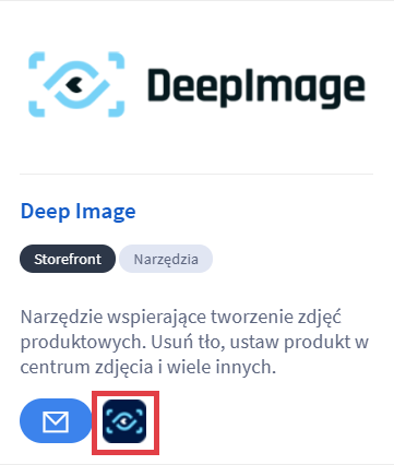 Panel administracyjny sklepu Shoper > Dodatki i integracje > Moje Aplikacje: Aplikacja: Deep Image