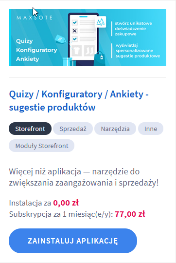Panel administracyjny sklepu Shoper > Dodatki i integracje > Aplikacje