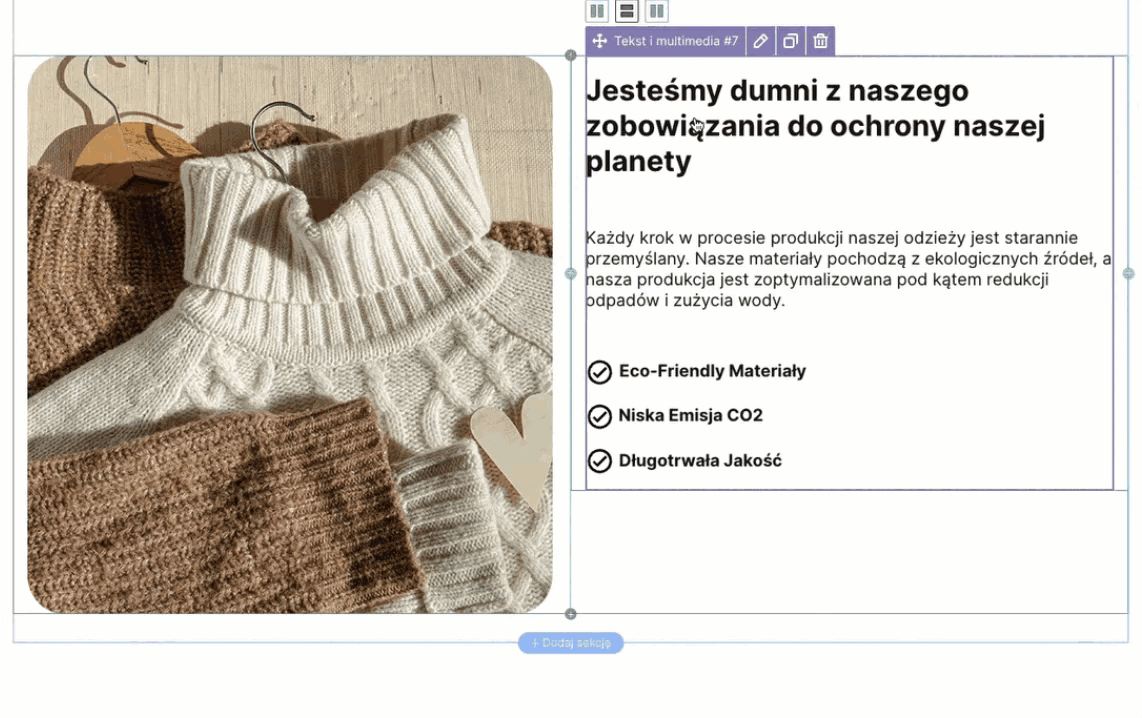 Dzielenie wiersza na dwie kolumny Dzielenie wiersza na dwie kolumny