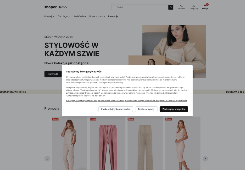Nowość w Storefront - widget cookies w nowej lokalizacji na stronie