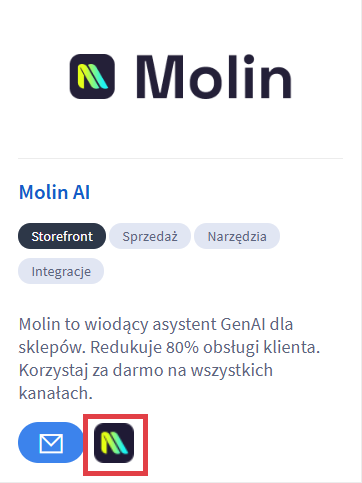 Skonfiguruj aplikcję w panelu sklepu Shoper w zakładce Dodatki i integracje > Moje aplikacje