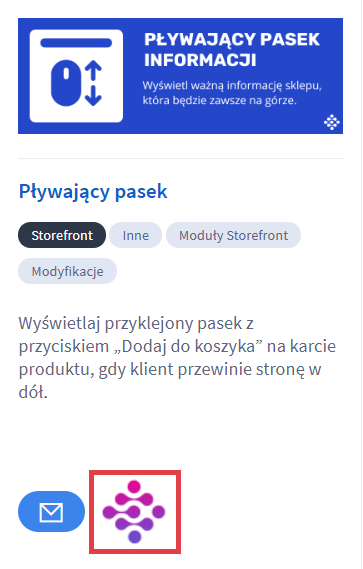 Konfiguracja aplikacji Pływający pasek  w sklepie Shoper