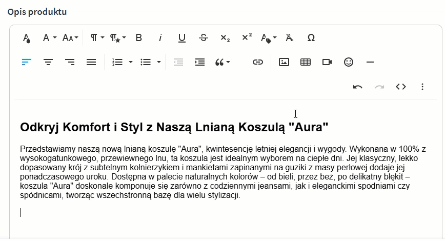 Łatwo dodajesz filmy do opisu produktu