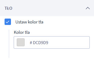 Możliwośc ustawienia odrębnego koloru tła w sekcji oraz w kolumnie w Shoper Visual Editor