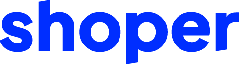 Logotyp Shoper niebieski