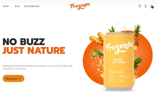 Darmowy szablon graficzny od Shoper o nazwie Frusento