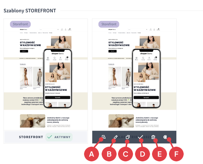 Utworzona kopia szablonu jest dostępna już w sekcji Twoje szablony graficzne