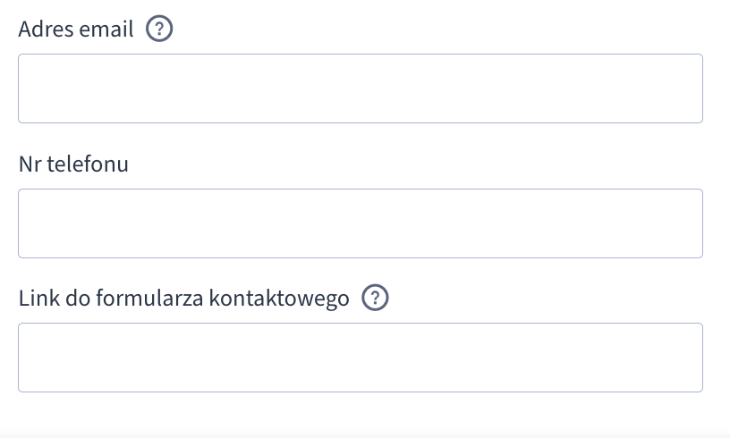 Nowe pole w formularzach GPSR Nowe pole: Link do formularza kontaktowego w procesie dodawania producenta odpowiedzialnego za bezpieczeństwo produktów