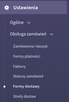 Lokalizacja form dostaw w panelu sklepu Shoper