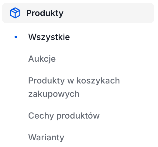 Lista produktów w panelu administracyjnym sklepu Shoper Lista produktów w panelu administracyjnym sklepu Shoper