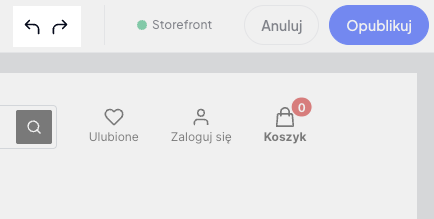 Przyciski do cofania i ponawiania zmian w edytorze szablonu Przyciski do cofania i ponawiania zmian w edytorze szablonu