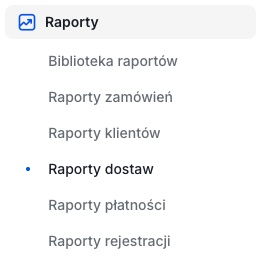 Lokalizacja raportów dostaw w panelu sklepu Shoper