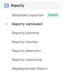 Raporty zamówień w sklepie Shoper Lokalizacja raportów zamówień w panelu sklepu Shoper