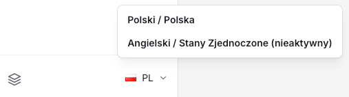 Przełącznik wersji językowej w panelu sklepu Shoper
