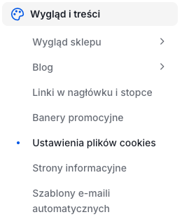 Pliki cookies w panelu sklepu Lokalizacja ustawień plików Cookies w Shoper