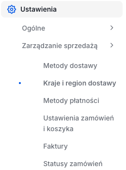 Strefy dostaw w panelu administracyjnym Shoper Lokalizacja stref dostaw w Shoper