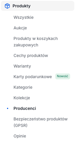 Producenci w panelu administracyjnym Shoper Lista producentów w sklepie Shoper