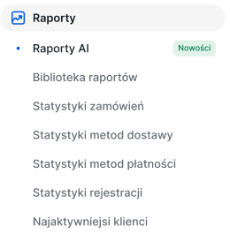 Raporty AI w panelu administracyjnym sklepu Shoper Lokalizacja Raportów AI w panelu Shoper