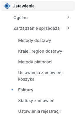 Ustawienia fakturowania w panelu administracyjnym sklepu Shoper Lokalizacja ustawień fakturowania w sklepie Shoper